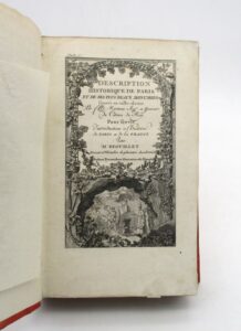 Estimation Histoire - Couverture du livre Estimation du livre &laquo;&nbsp;description historique de Paris, et de ses plus beaux monuments&nbsp;&raquo;