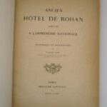 Couverture du livre Estimation du livre « ancien hôtel de Rohan affecté à l’Imprimerie nationale : historique et description »