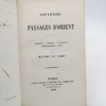 Couverture du livre Estimation du livre &laquo;&nbsp;souvenirs et Paysages d&rsquo;Orient&nbsp;&raquo;