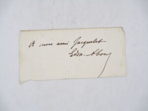 Estimation Lettre autographes - Couverture du livre Estimation du livre « note autographe signée »