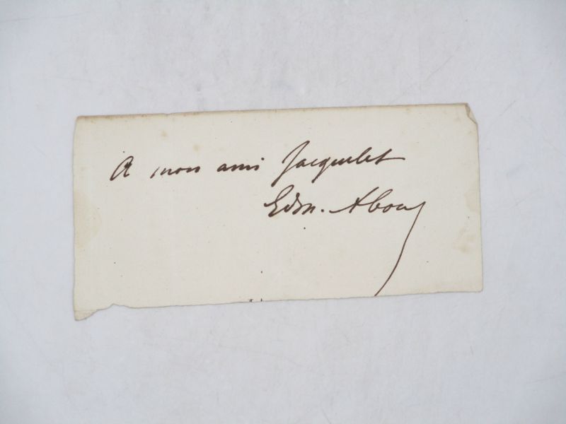 Couverture du livre Estimation du livre « note autographe signée »