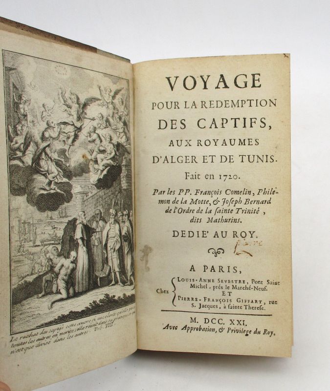 Image supplémentaire du livre Estimation du livre « voyage pour la rédemption des captifs, aux royaumes d’Alger et de Tunis. Fait en 1720. Par les PP. François Comelin, Philémon de La Motte & Joseph Bernard de l’Ordre de la Sainte-Trinité, dits Mathurins »
