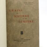 Couverture du livre Estimation du livre &laquo;&nbsp;grains de matière et de lumière&nbsp;&raquo;