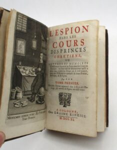 Estimation Histoire - Couverture du livre Estimation du livre « l’Espion dans les cours des princes chrétiens : 4 premiers tomes seuls »