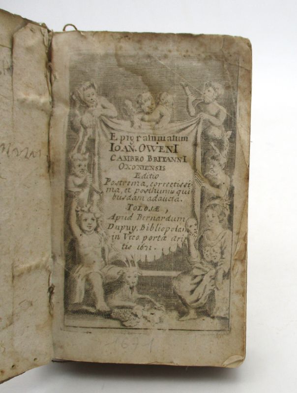 Couverture du livre Estimation du livre &laquo;&nbsp;epigrammatum Ioan. Oweni Cambro Britanni Oxoniensis&nbsp;&raquo;