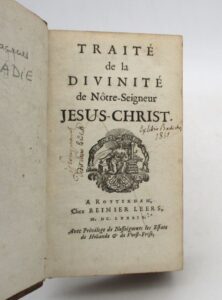 Estimation Livre ancien - Couverture du livre Estimation du livre « traité de la divinité de Notre-Seigneur Jésus-Christ »