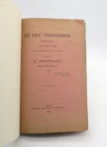 Estimation Edition originale - Couverture du livre Estimation du livre « lé Deu veigneron : Diailôgue antre Toma et Simon ivô ein trucheman dan le blan dés euille »
