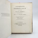 Couverture du livre Estimation du livre « antiquités d’Herculanum, gravées par Th. Piroli, et publiées par F. et P. Piranesi, frères. 6 volumes. »