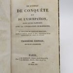 Couverture du livre Estimation du livre « de l’esprit de conquête et de l’usurpation, dans leurs rapports avec la civilisation européenne. »