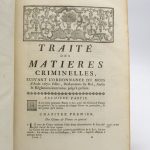 Couverture du livre Estimation du livre « traité des matières criminelles »