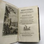 Couverture du livre Estimation du livre « histoire philosophique et politique des établissemens et du commerce des Européens dans les deux Indes. 10 vol. et ATLAS de toutes les parties connues du globe terrestre, dressé pour l’Histoire philosophique… »