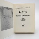 Couverture du livre Estimation du livre « lettres à Génica Athanasiou, précédées de deux poèmes à elle dédiés. »