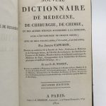 Couverture du livre Estimation du livre « nouveau dictionnaire de médecine, de chirurgie, de chimie, et des autres sciences accessoires à la médecine […] suivi de deux vocabulaires, l’un latin, l’autre grec. »