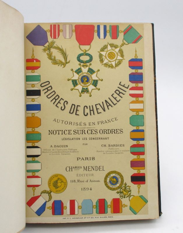 Couverture du livre Estimation du livre « ordres de Chevalerie autorisés en France. Notices sur ces ordres. Législation les concernant. »