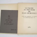 Couverture du livre Estimation du livre « la Vache au pré noir de Jean Dubuffet. Lettre d’un imprimeur à un peintre et la réponse que celui-ci y fit. »