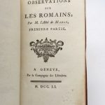 Couverture du livre Estimation du livre « observations sur les Romains »