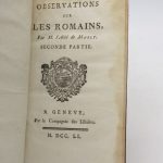 Couverture du livre Estimation du livre « observations sur les Romains »