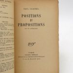Couverture du livre Estimation du livre &laquo;&nbsp;positions et propositions. Art et littérature.&nbsp;&raquo;