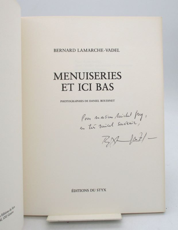 Couverture du livre Estimation du livre « menuiseries et ici bas. Photographies de Daniel Boudinet. »