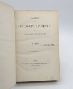 Estimation Sciences Humaines - Couverture du livre Estimation du livre « fragments de philosophie positive et de sociologie contemporaine »