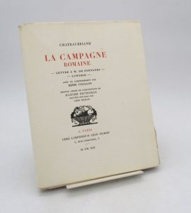 Estimation Livre illustré - Couverture du livre Estimation du livre « la campagne romaine. Lettres à M. de Fontanes. Cynthie. Avec un avertissement par Henri Focillon. »