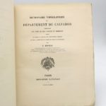 Couverture du livre Estimation du livre « dictionnaire topographique du département du Calvados comprenant les noms de lieu anciens et modernes »