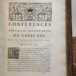 Couverture du livre Estimation du livre « conférences des ordonnances de Louis XIV, Roy de France et de Navarre, avec les anciennes ordonnances du Royaume, le droit écrit et les arrests, enrichies d’annotations et de décisions importantes par Philippe Bornier […]. Nouvelle édition, corrigée et augmentée, tant des édits, déclarations & ordonnances donnés par Louis XV en interprétation de celles de Louis XIV […]. »