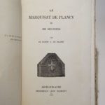 Couverture du livre Estimation du livre « le marquisat de Plancy et ses seigneurs »