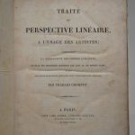Couverture du livre Estimation du livre « traité de perspective linéaire, à l’usage des artistes, comprenant la perspective des ombres linéaires, et celle des réflexions produites par l’eau et les miroirs plans, précédé des notions de géométrie nécessaires pour l’intelligence des opérations. »