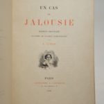 Couverture du livre Estimation du livre « un cas de jalousie. 19 lithographies par A. Lunois. »