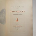 Couverture du livre Estimation du livre « grisailles. »