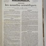 Couverture du livre Estimation du livre « hermès, Journal des nouvelles scientifiques. 1836. »