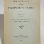Couverture du livre Estimation du livre « les troubles de la personnalité sociale. »
