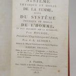 Couverture du livre Estimation du livre « systême physique et moral de la Femme suivi du Systême physique et moral de l’homme, et d’un Fragment sur la sensibilité, par Roussel, précédé de l’Elogue historique de l’auteur, par J.-L. Alibert […]. »