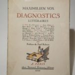 Couverture du livre Estimation du livre « diagnostics littéraires de MM. G. d’Annunzio, Louis Artus, René Bazin, Henry Bordeaux, Paul Bourget, Pierre Benoît, Blaise Cendrars, Jean Cocteau, Paul Claudel, Joseph Delteil, Pierre Dominique, Jean Giraudoux, Maurice Genevoix, Abel Hermant, André de Lorde, Rudyard Kipling, François Mauriac, André Maurois, Henry de Montherlant, Paul Morand, Pierre Mac-Orlan, Henry Poulaille, C.F. Ramuz, André Thérive, H.-G. Wells. Préface de Paul Reboux. »