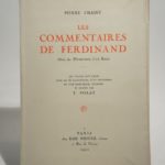 Couverture du livre Estimation du livre « les commentaires de Ferdinand (Suite de Mémoires d’un rat). Orné de 38 eaux-fortes, d’un frontispice et d’un hors-texte, composés et gravés par T. Polat. »