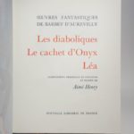 Couverture du livre Estimation du livre « oeuvres fantastiques de Barbey d’Aurevilly : Les diaboliques, Lecachet d’Onyx, Léa, Une vieille maîtresse. Tome 1. Tome 2 et dernier. »