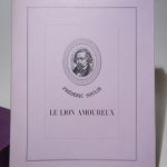 Couverture du livre Estimation du livre « le lion amoureux. »