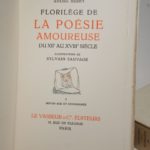 Couverture du livre Estimation du livre « florilège de la poésie amoureuse du XIIe au XVIIIe siècle. Illustrations de Sylvain Sauvage. Tome 1 : Moyen-âge et Renaissance. Tome 2 : Age classique. »