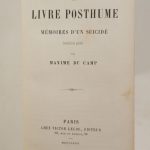 Couverture du livre Estimation du livre &laquo;&nbsp;le livre posthume. Mémoires d&rsquo;un suicidé.&nbsp;&raquo;