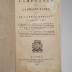 Couverture du livre Estimation du livre « campagnes de la Grande-armée et de l’armée d’Italie en l’an XIV (1805), ou Recueil des bulletins et de toutes les pièces officielles relatives à cette guerre avec l’Allemagne et la Russie, et des discours prononcés au Sénat et au Tribunat à cette occasion, suivi du Traité de Paix de Presbourg, et d’un Dictionnaire géographique […]. »