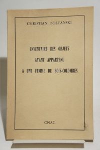Estimation Edition originale - Couverture du livre Estimation du livre « inventaire des objets ayant appartenu à une femme de Bois-Colombes »