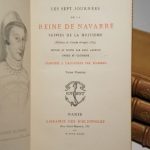 Couverture du livre Estimation du livre « les Sept journées de la Reine de Navarre, suivies de la huitième (Edition de Claude Gruget, 1559). Notice et notes par Paul Lacroix. Index et Glossaire. Planches à l’eau-forte par Flameng. (L’Heptameron) »