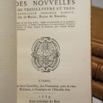 Couverture du livre Estimation du livre « les Sept journées de la Reine de Navarre, suivies de la huitième (Edition de Claude Gruget, 1559). Notice et notes par Paul Lacroix. Index et Glossaire. Planches à l’eau-forte par Flameng. (L’Heptameron) »