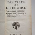 Couverture du livre Estimation du livre « essai politique sur le commerce »