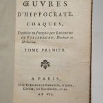 Couverture du livre Estimation du livre « oeuvres d’Hippocrate. Coaques, traduits en français par Lefebvure de Villebrune, docteur en médecine. »