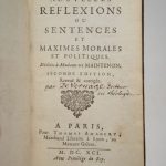 Couverture du livre Estimation du livre « nouvelles réflexions ou Sentences et maximes morales et politiques. Dédiées à Madame de Maintenon. Seconde édition, revue et corrigée. »