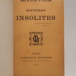 Couverture du livre Estimation du livre « histoires insolites. »