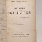 Couverture du livre Estimation du livre « histoires insolites. »
