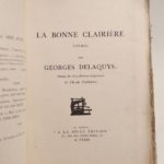 Couverture du livre Estimation du livre « la bonne clairière. Poèmes par Georges Delaquys. Orné de cinq dessins inédits de Claude Chéreau. »